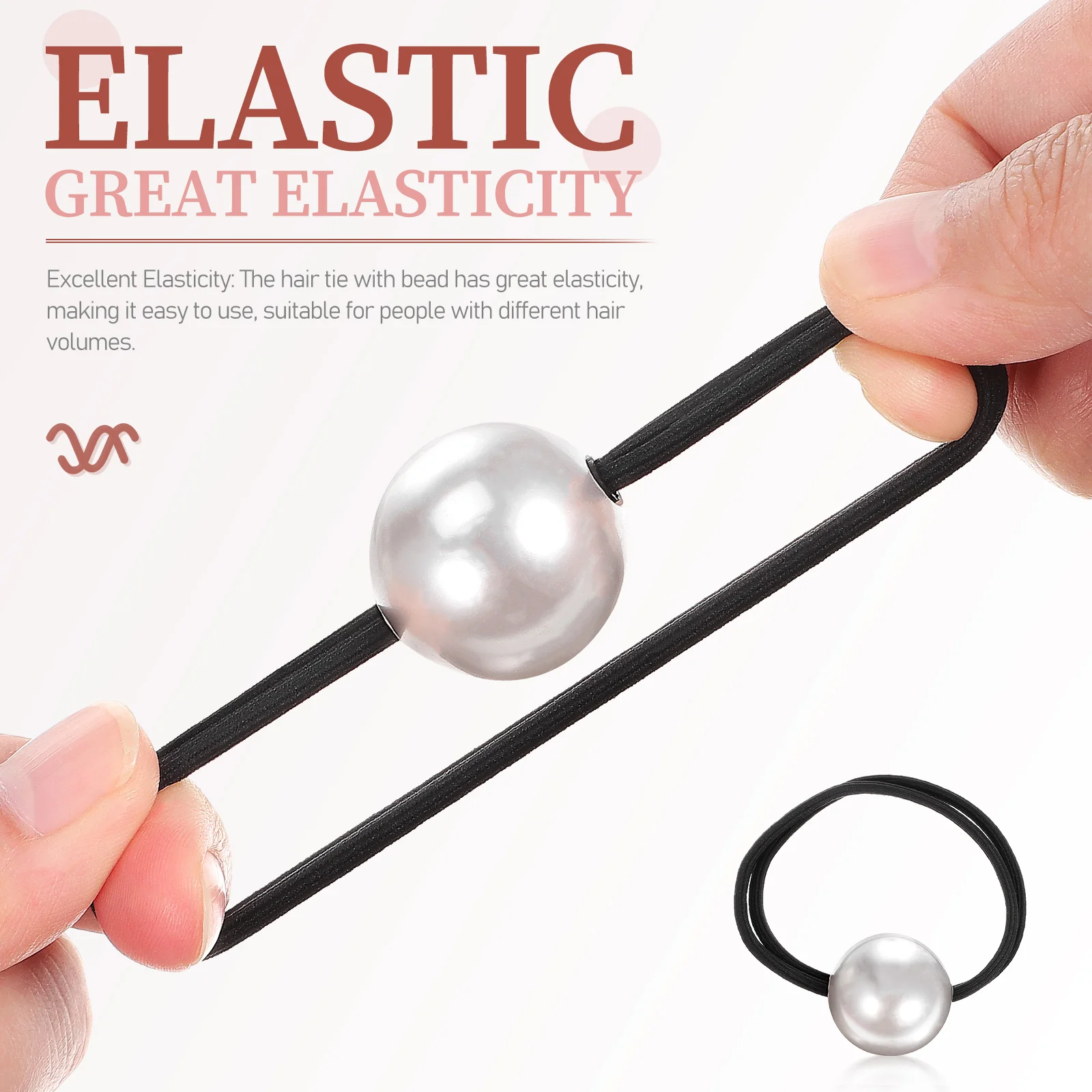 6 шт. жемчужные веревки для волос топперы браслеты галстуки французские