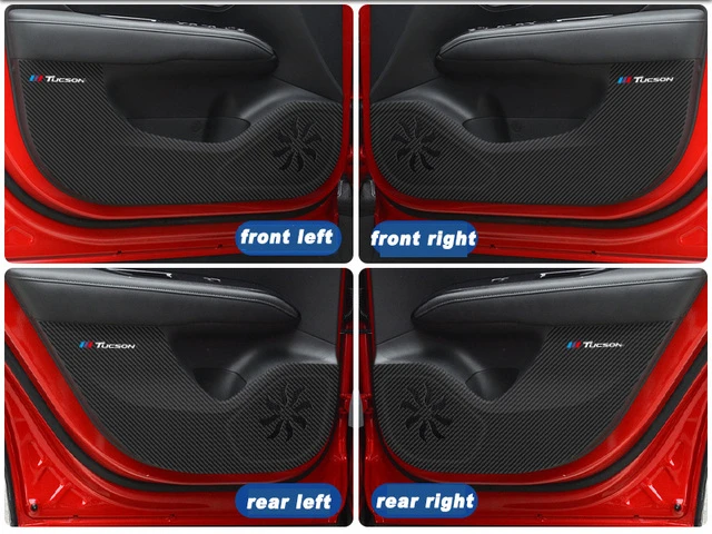 

Дверная противоударная накладка, защита от грязи, наклейка из искусственной кожи, защитные автомобильные аксессуары из углеродного волокна для Hyundai Tucson NX4 2021 2022