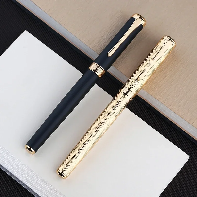 Фото Перьевая ручка PENBBS 499, цельномедная, с пескоструйным покрытием, тонкая, 0,5 мм, для письма, деловой подарок, школьные канцелярские принадлежности №1