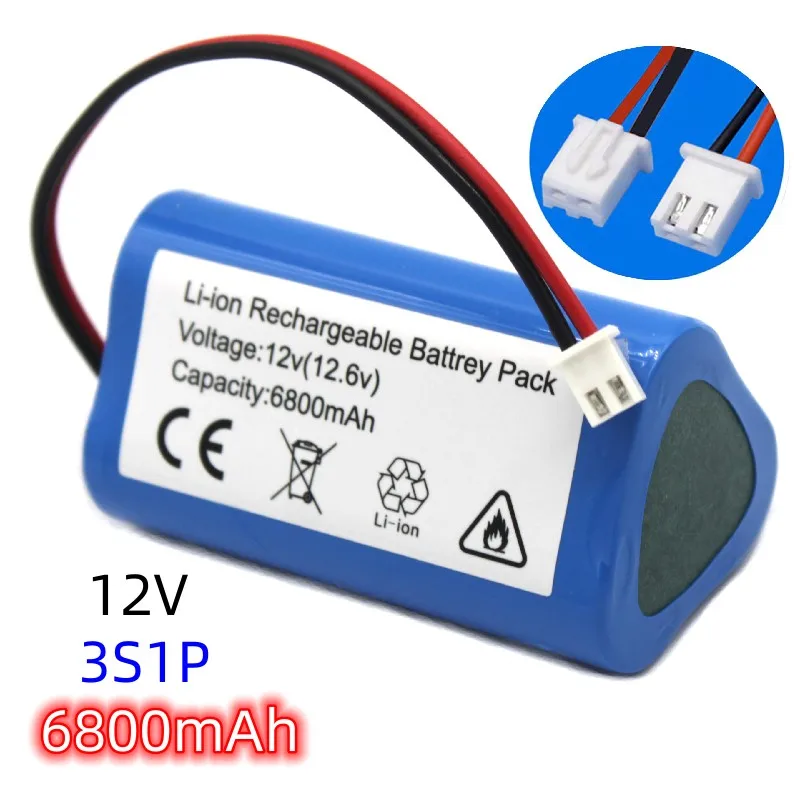 

Оригинальный 12V3S1P6800mAh Встроенный BMS подходит для Bluetooth динамика фонарика GPS fascia gun