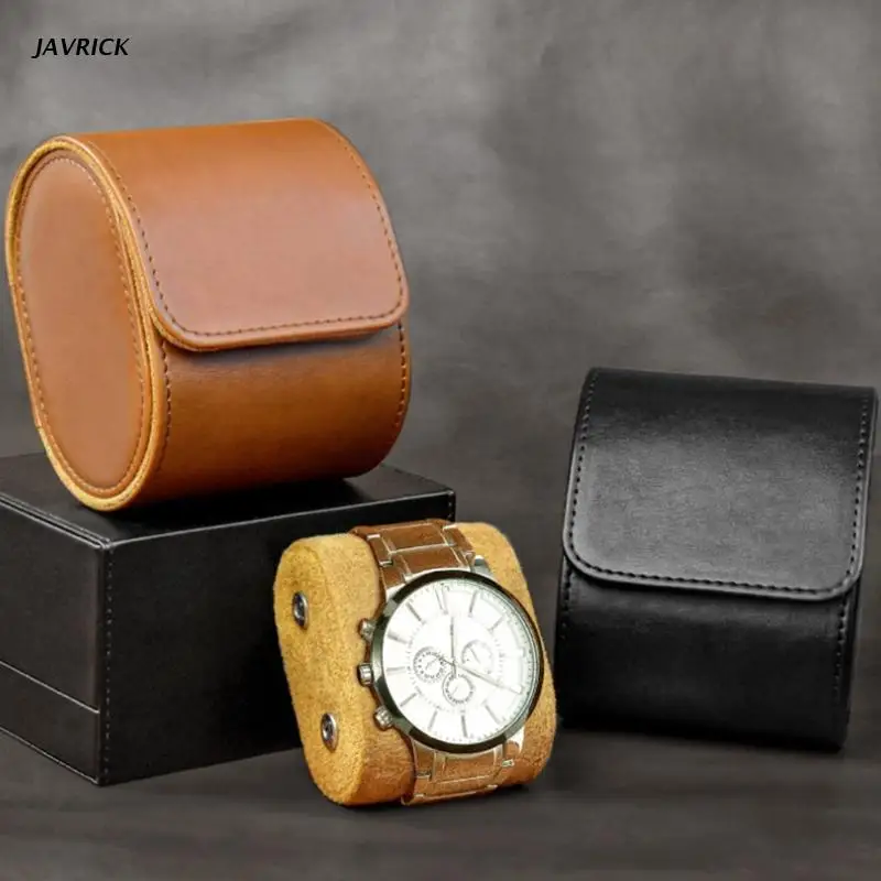 

Travel Watch Organizer Watches Case Pu Leather Roll Watch Storage Pouch Jewelry Box Single Watches Display Case Gift