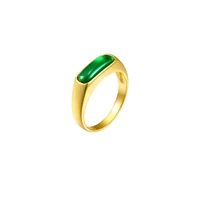 natural emerald rings for woman 100 18k yellow gold brilliant jewelry for engagement gift girl joyeria fina