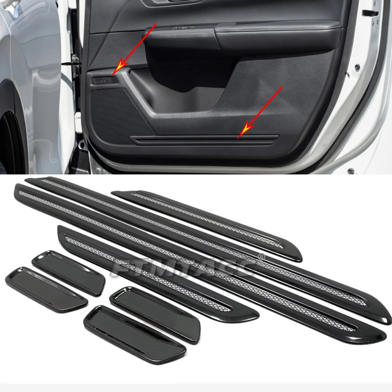 

Для Honda CR-V CRV 2023 2024 внутренние молдинги из нержавеющей стали панель автомобильной двери крышка динамика отделочные полосы декоративные аксессуары