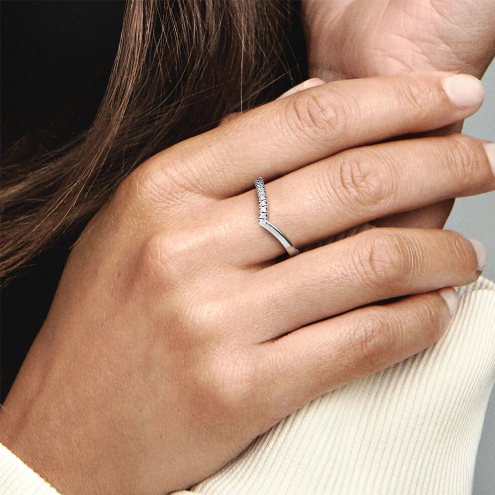 Pandora-Bague de souhait intemporelle en argent 925 pour femme, bijoux fantaisie, cadeau d'anniversaire