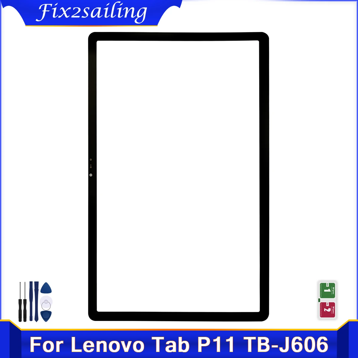 Фото Новый внешний сенсорный стеклянный экран для Lenovo Tab P11 TB-J606F J606 запасные части переднего стекла №1