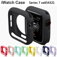 soft silicone case for apple watch 7 6 se 5 4 3 2 42mm 38mm cover protection shell for iwatch series 40mm 44mm 41mm 45mm bumper
