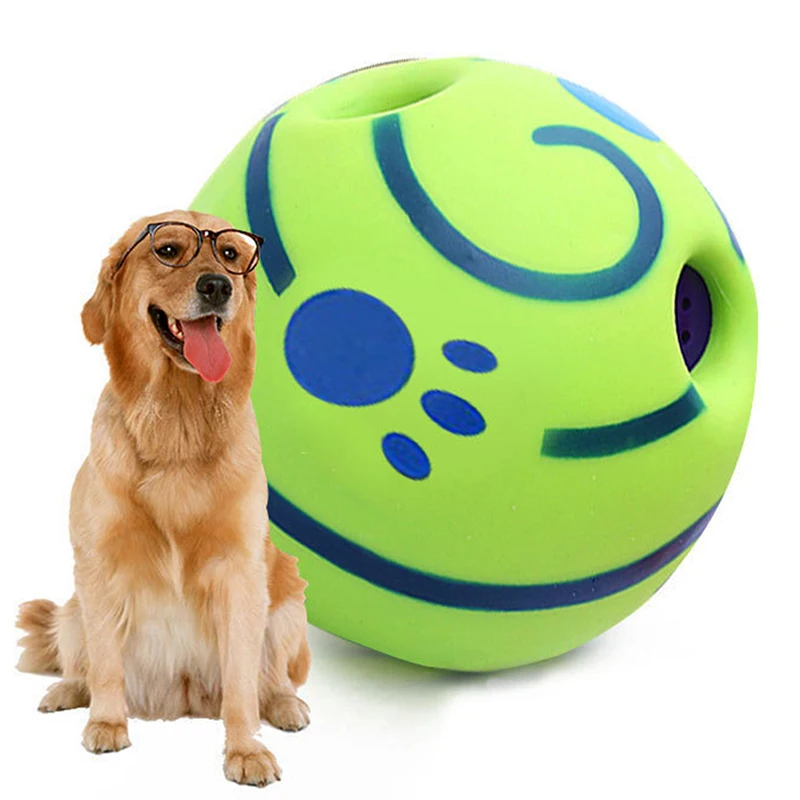 

Funny Wag Giggle Ball Dog Play Training Pet Toy With Sound Hot No Harm New