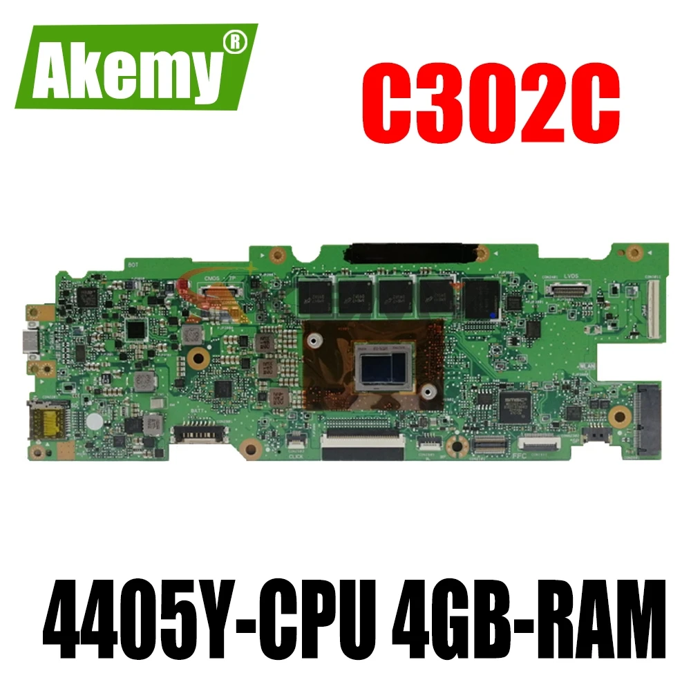 

Akemy For ASUS Chromebook Flip C302C C302CA Laotop Mainboard C302CA Motherboard with 4405Y-CPU 4GB-RAM 32G-SSD