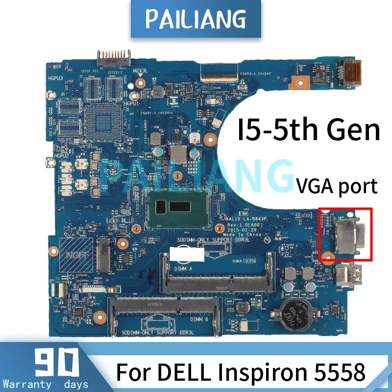 Материнская плата для ноутбука DELL Inspiron 5558 5458 LA-B843P материнская 07CV2G 0M94D0 0HD0R2 05K7K8 3805U