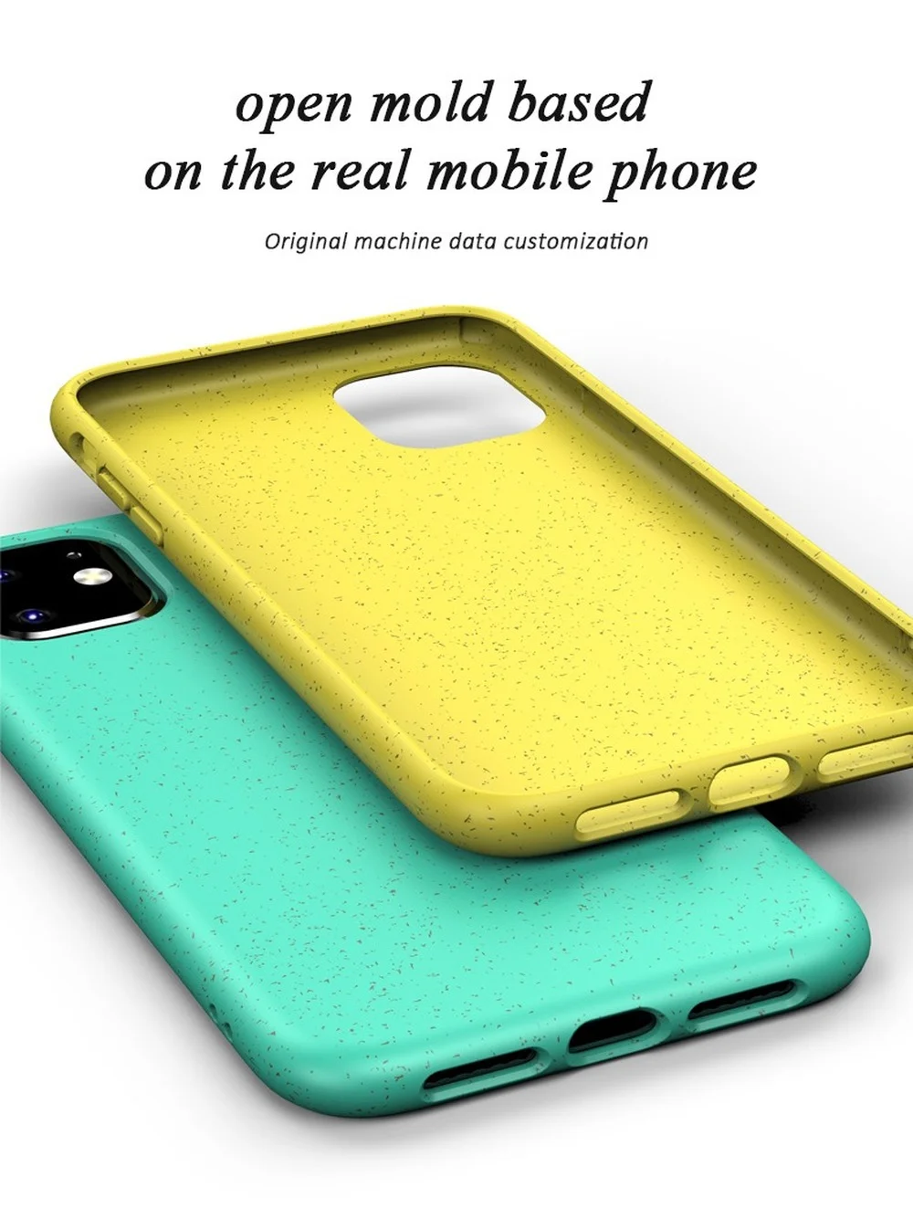 For iPhone 12 mini 11 Pro Max 7 8 Plus XR XS MAX Phone Cover Eco-Friendly Silicone Case For iPhone 6 6s Plus X Soft Wheat Straw