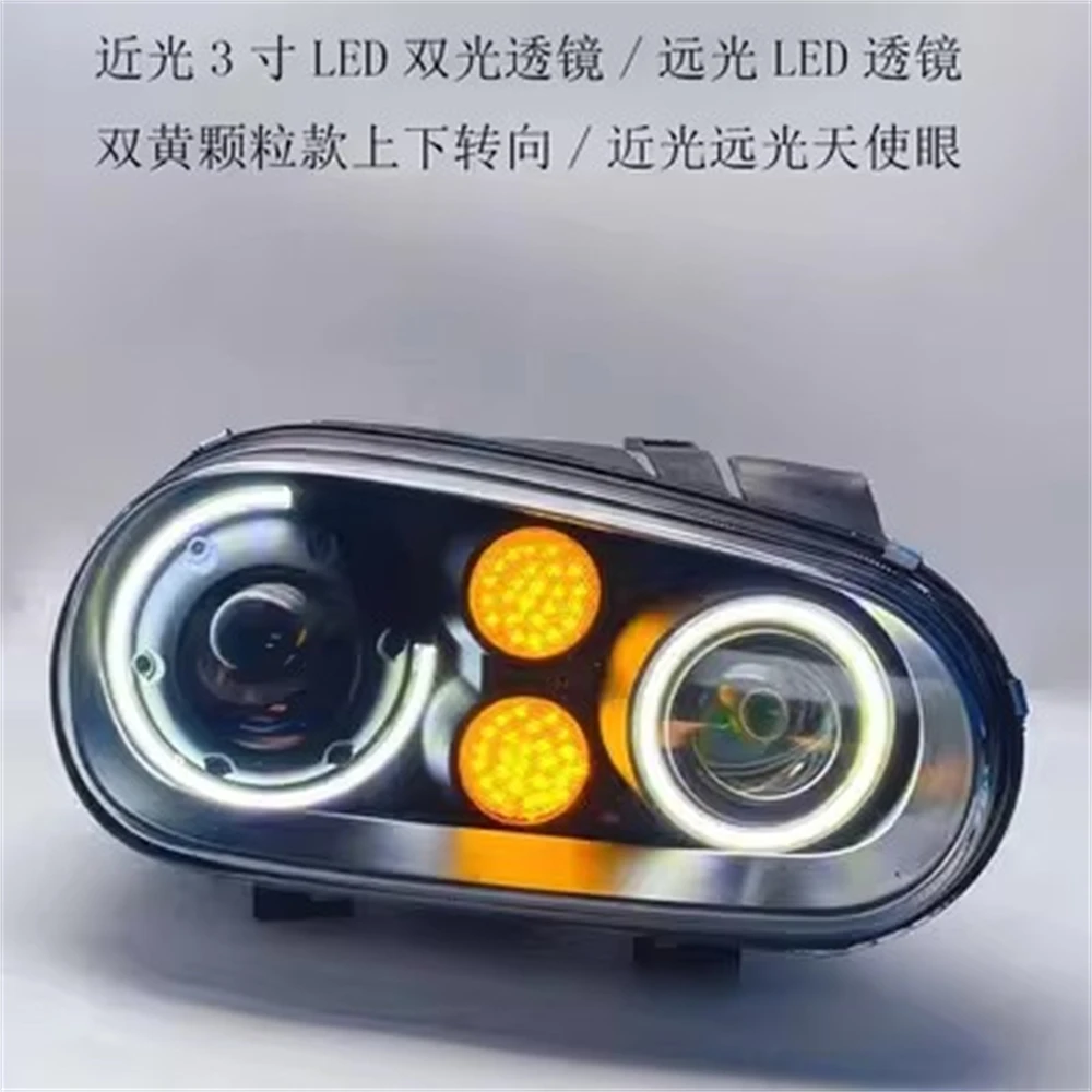 

Автомобильная передняя фара в сборе для Volkswagen vw golf 4 MK4, модифицированная модель R32, дневные строки, DRL, сигнал поворота, 2 шт.