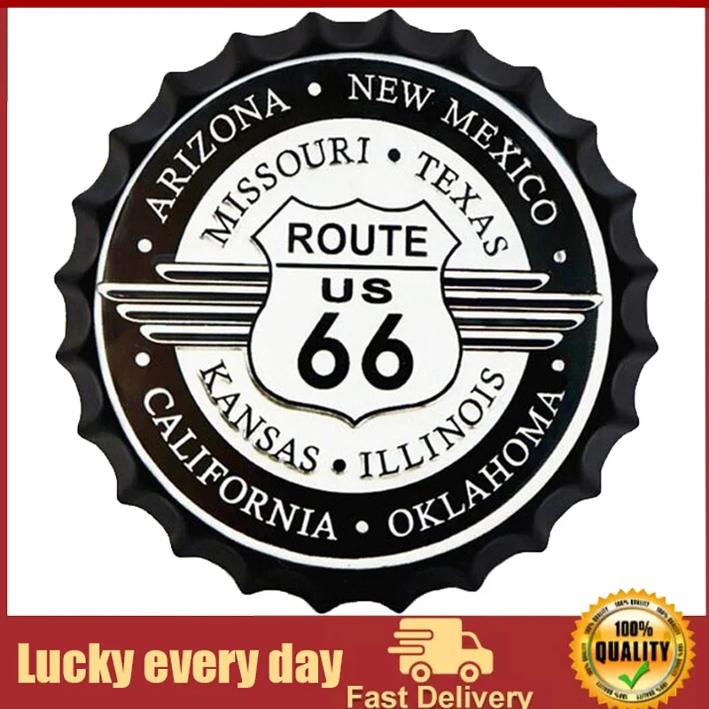 

Classic Famous Brand Beer Bottle Cap Sign Retro Metal Plaques Pub Bar Wall Decorative Metal Art Hanging Crafts Decor Tin Signs