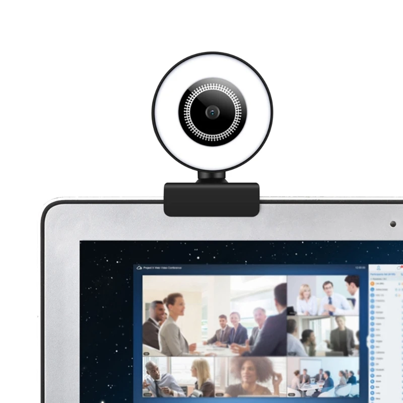 

B12 1080P Webcam Computer Web Camera 3 Light Mode 360°Rotate Live Broadcast Beauty for Online Streaming Meeting Cam H8WD