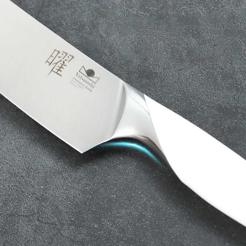7-дюймовый нож Santoku с ручкой из АБС-пластика японское лезвие стали 420J2 острый