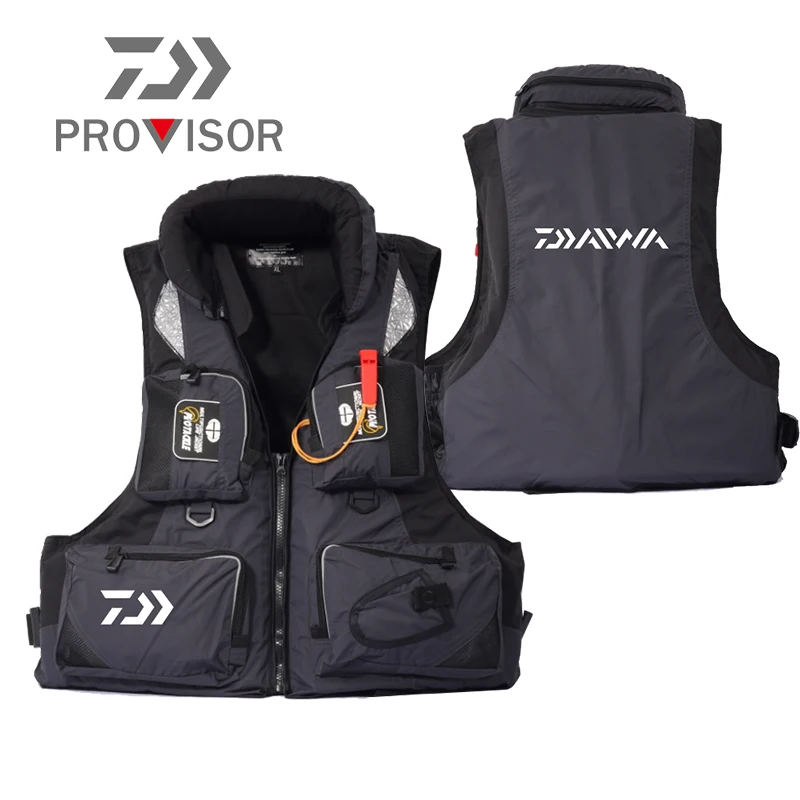

Daiwa Reflected Warning Men's Fishing Life Vest Multi-function Buoyancy 110Kg Outdoors Sports Swimming Fishing Jacket