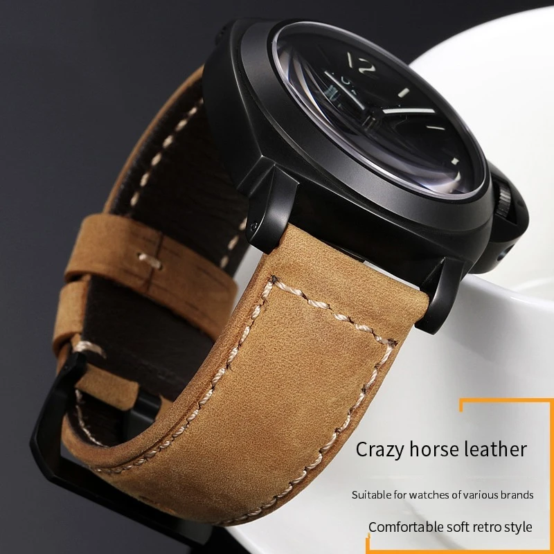 Ремешок из воловьей кожи для Panerai PAM441 386 111 аксессуары часов сменный Браслет