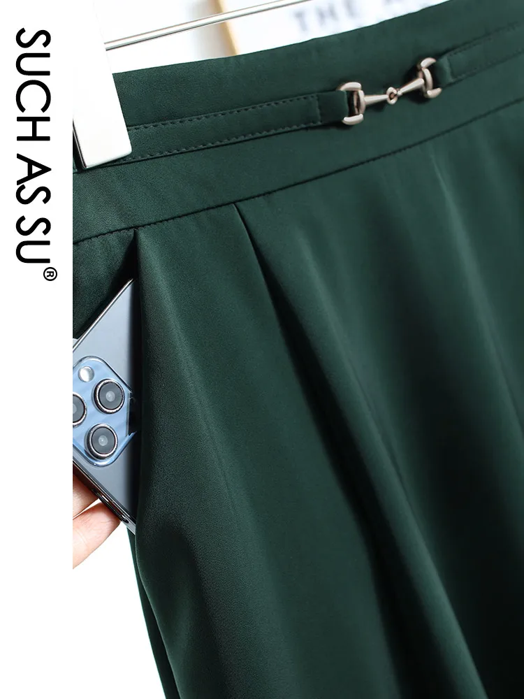 Юбка как у SU весна-осень Высококачественная Женская атласная плиссированная