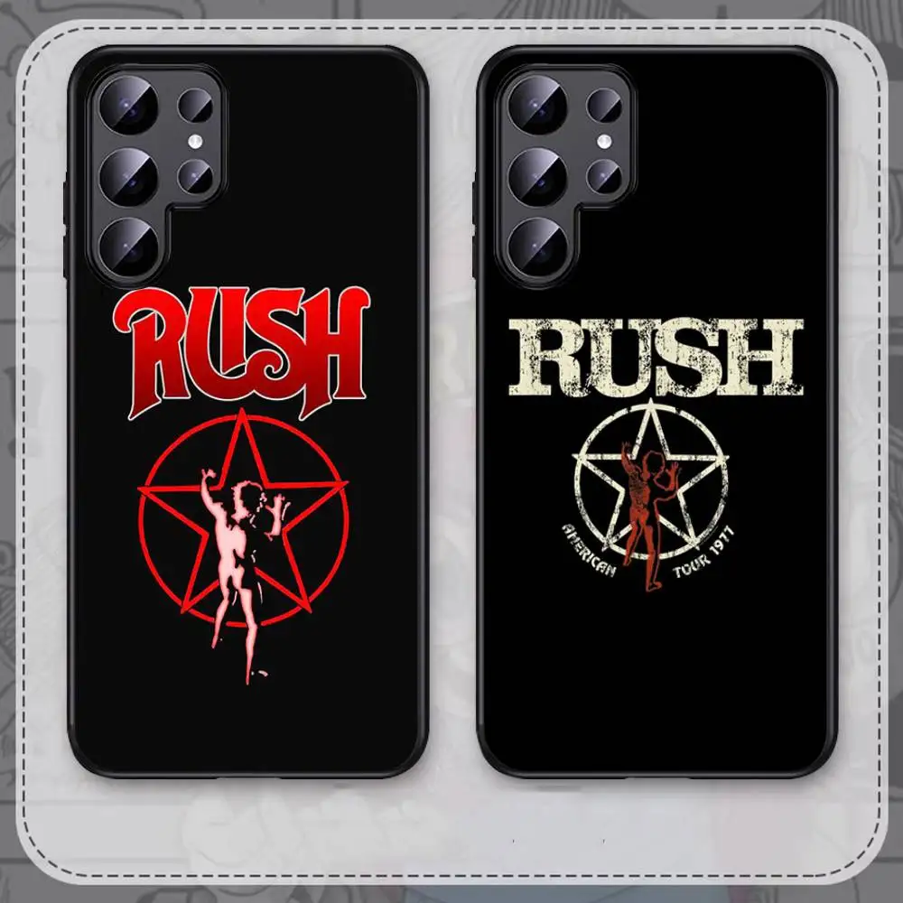 Фото Чехол для телефона Famous R-RUSH ROCK BAND для Samsung S 24 Fe 25 Ultra Plus 20 Lite 21 30 22 23 24 22 Ultra 5G Fundas №4