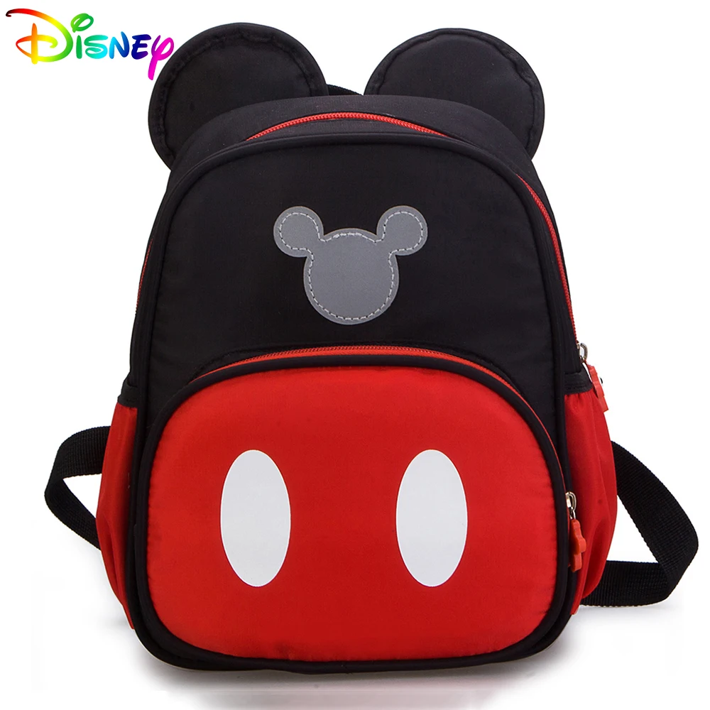 

Disney Cute Mickey Kindergarten Backpack For Girls Boys Cartoon Minnie Escolar Mochila Children Bow Schoolbag Kid Travel Bookbag