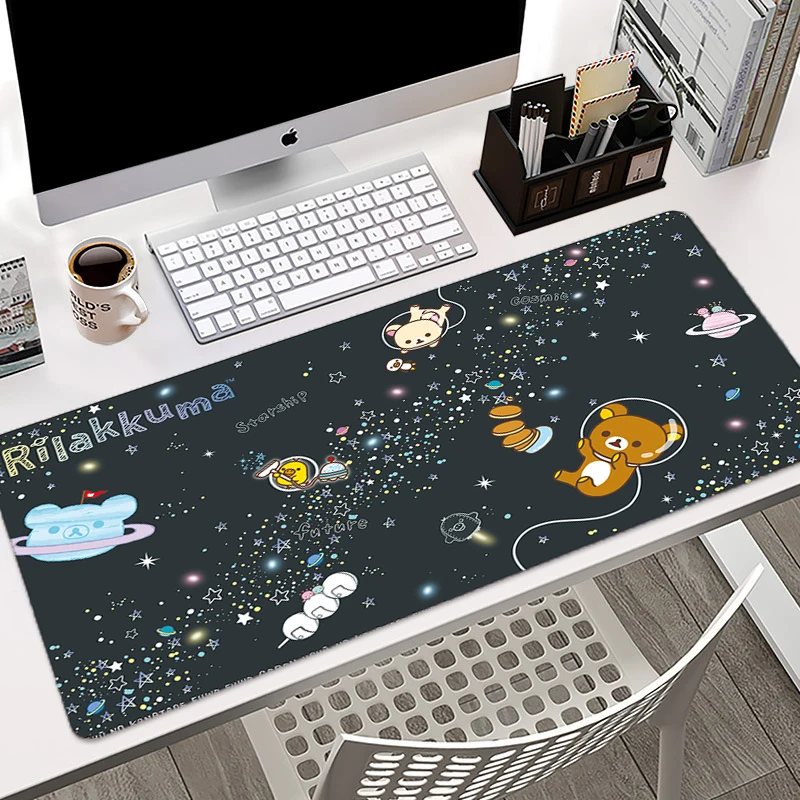 

Cute Rilakkuma Mousepad Kawaii Gaming Accessories Cartoon Mouse Pad Gamer Small Mausepad Keyboard Desk Mat Tapis De Souris Table