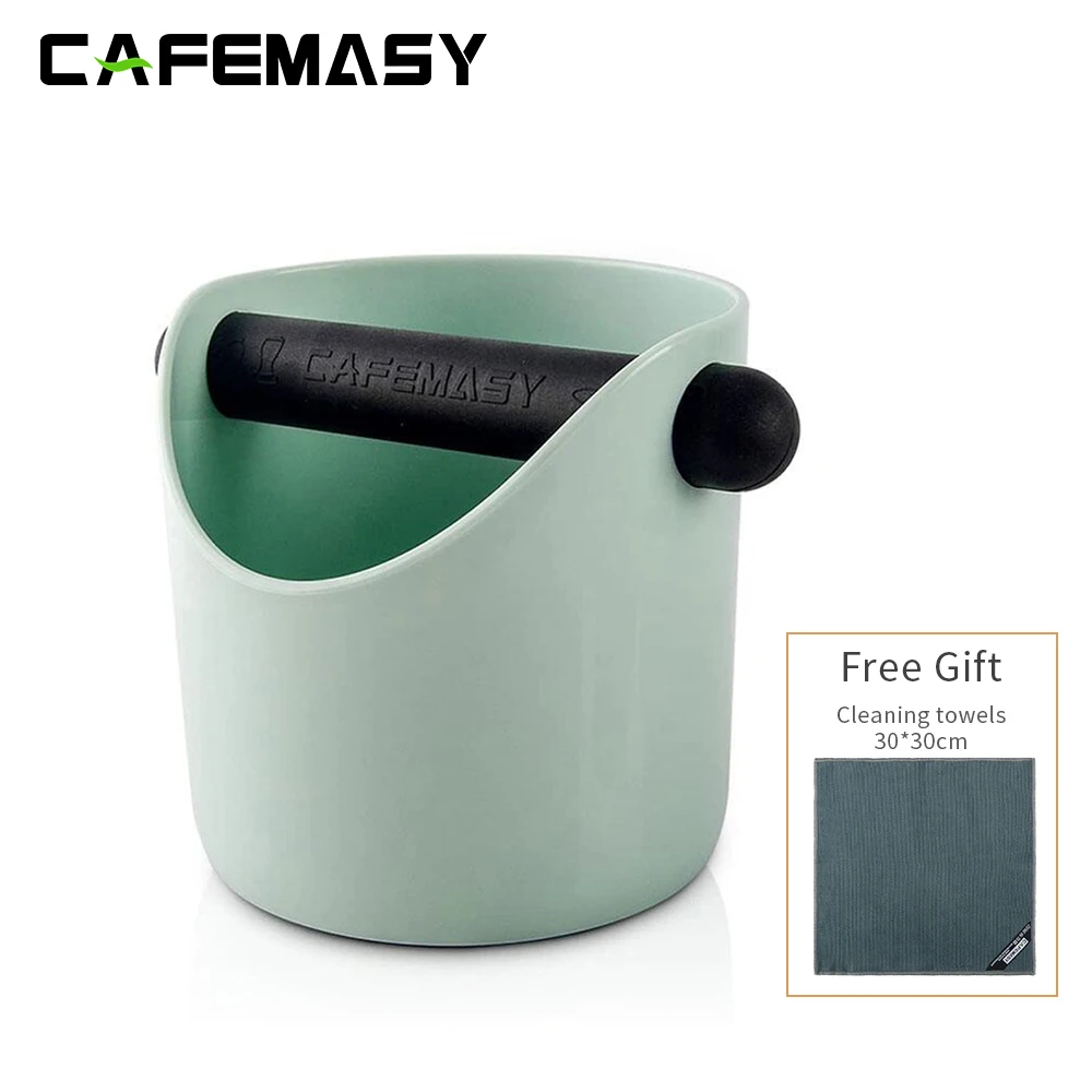 

CAFEMASY Espresso Grounds Bucket Home Coffee Knock Box for Baristas Anti Slip Coffee Grind Dump Waste Bin Bar Barista Tools