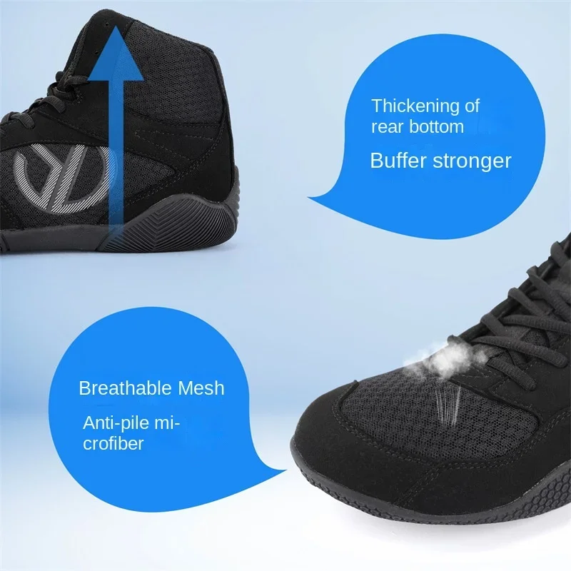 2024 _ Мужская обувь для борьбы Высококачественная спортзала сетчатая дышащая