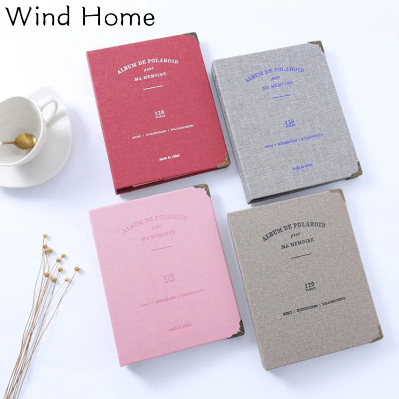 

Wind Home 120 Pockets Mini Instant Polaroid Photo Album for 3 Inches Picture Polaroid Fuji Instax Mini 9/8/70 / 7s / 50s / 90