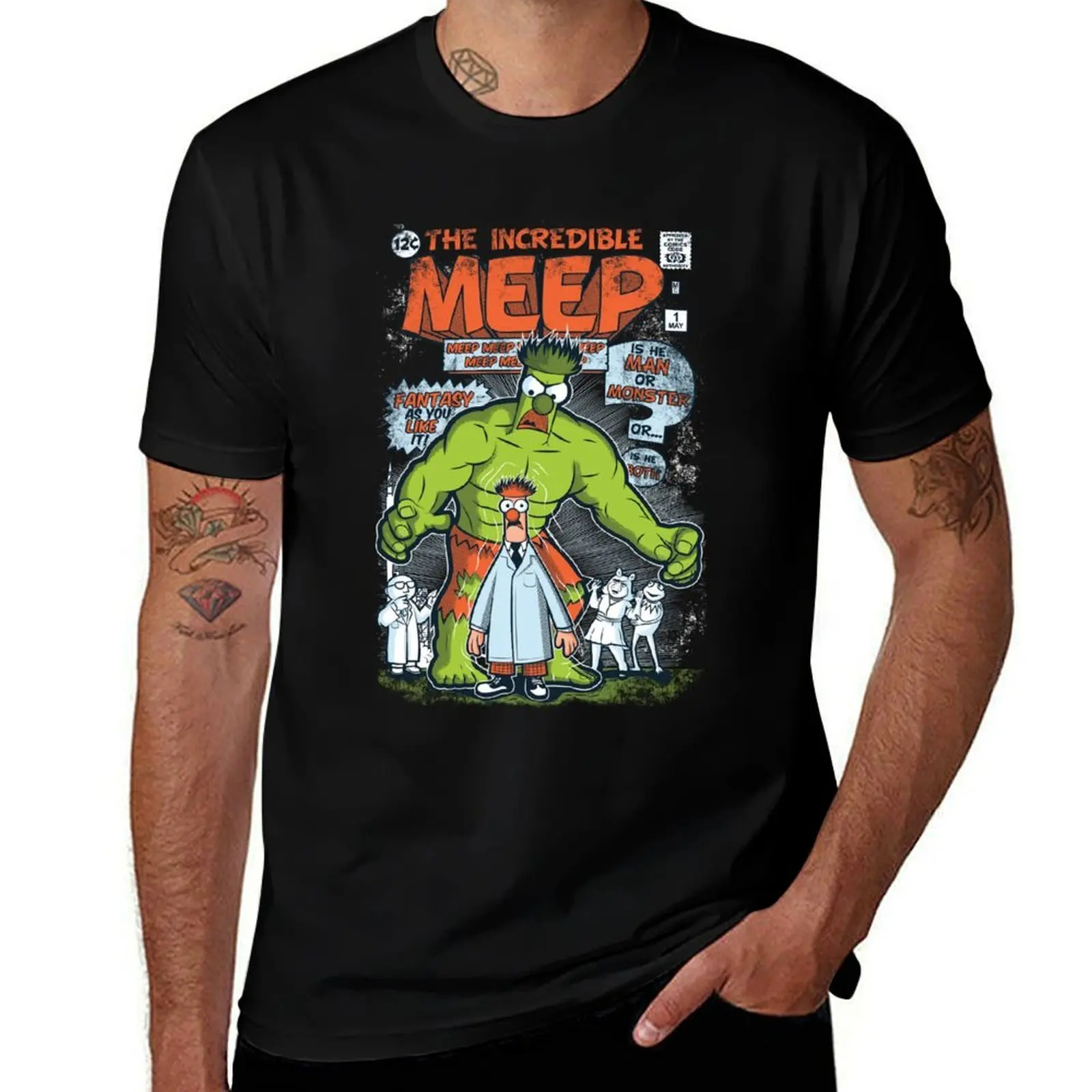 Фото Футболка Incredible Meep с современным принтом, повседневная футболка №1