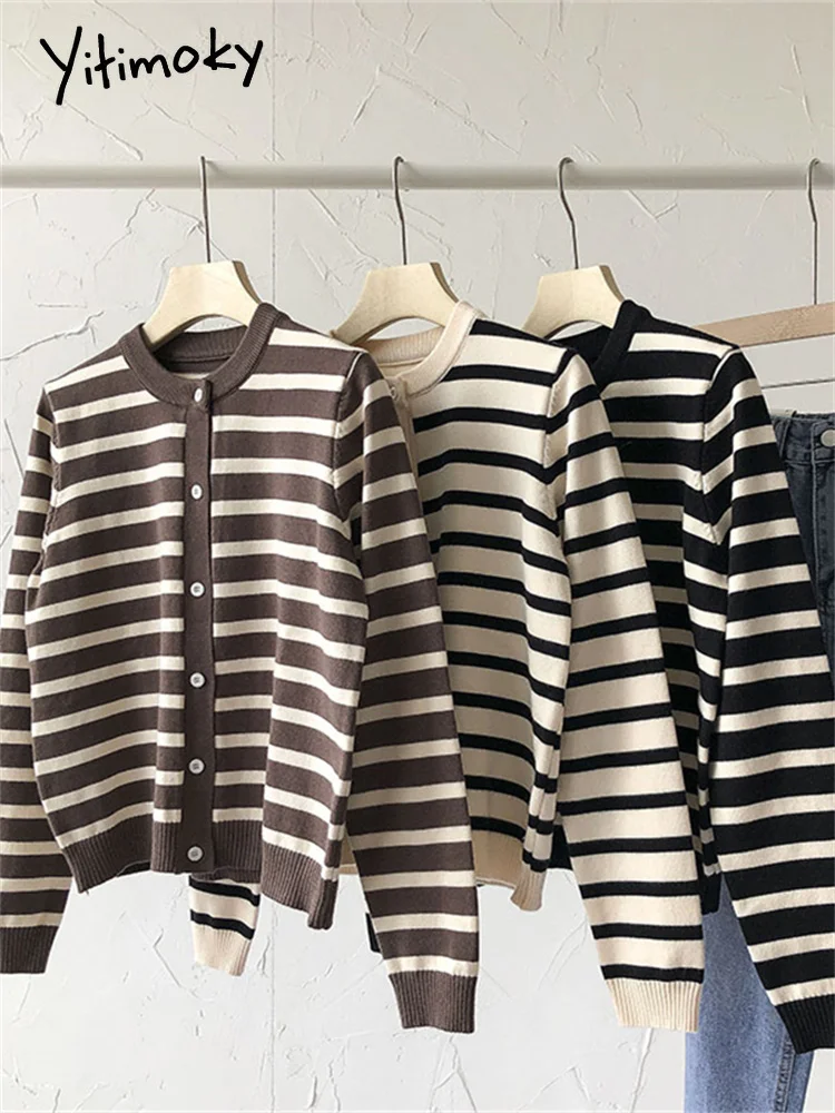 Yitimoky Chic Striped Women Sweater 