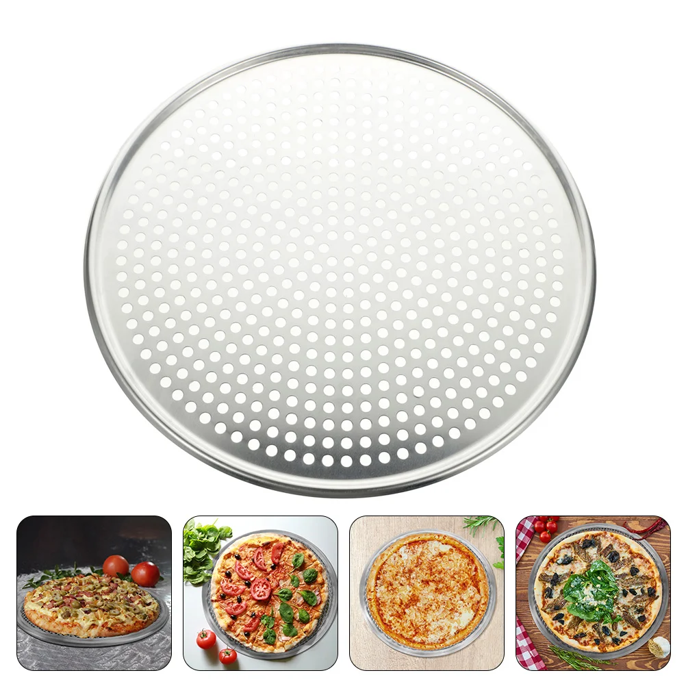 

Non Pizza Tray Round Griddle Baking Pan Serving Tray Round Pizza Pan Screen Baking Tray