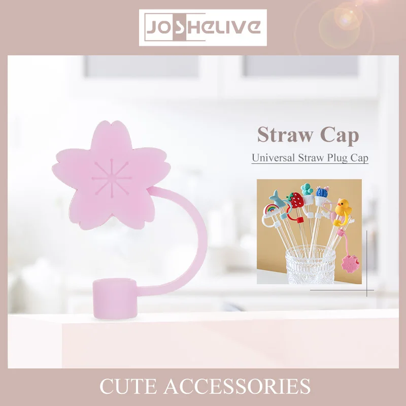 

Cartoon Silicone Straw Tips Drinking Dust Cap Splash Proof Plugs Cover Creative Cup Accessories 6-8mm Straw Sealing Tools