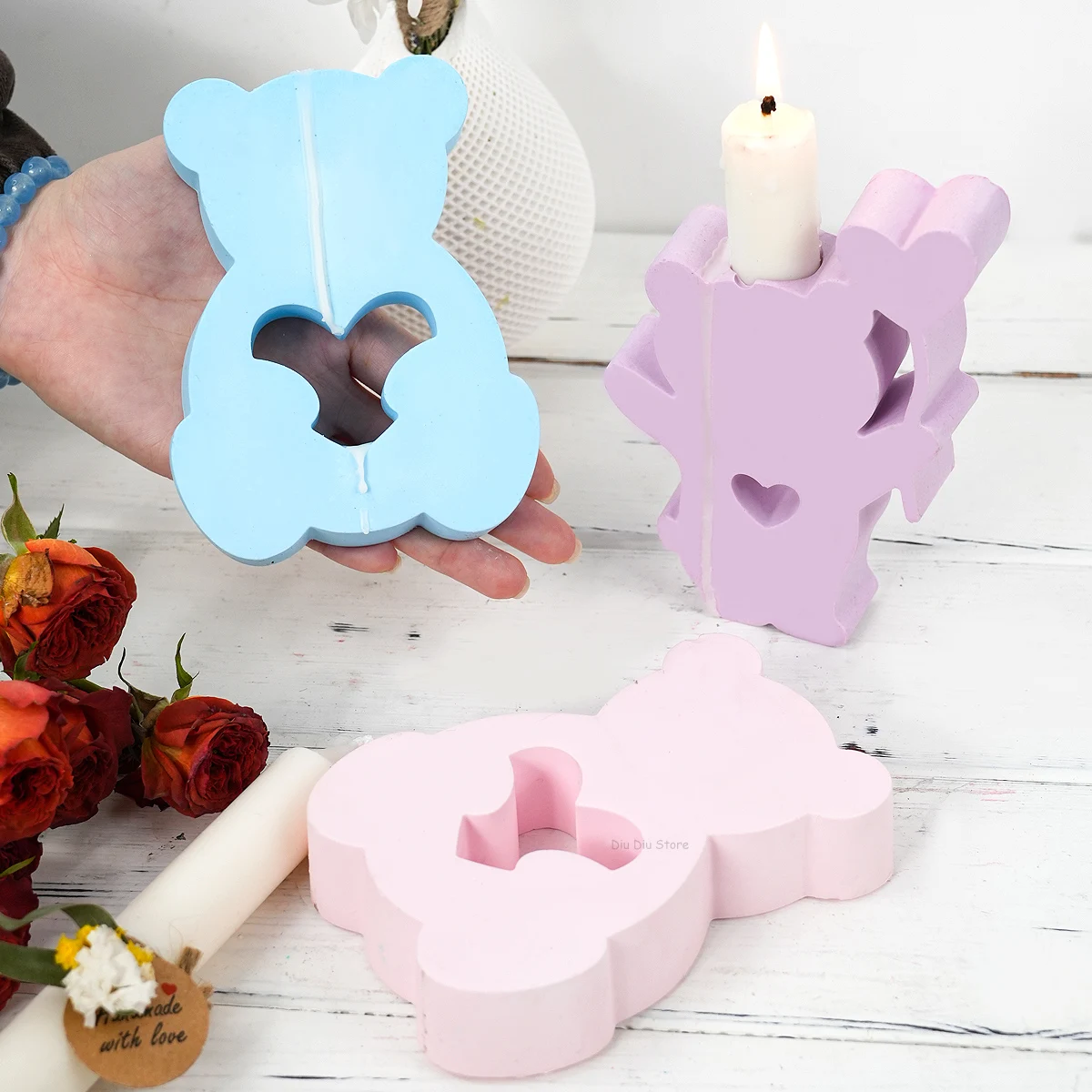 3D милая детская силиконовая форма для рукоделия животное создание пластыря