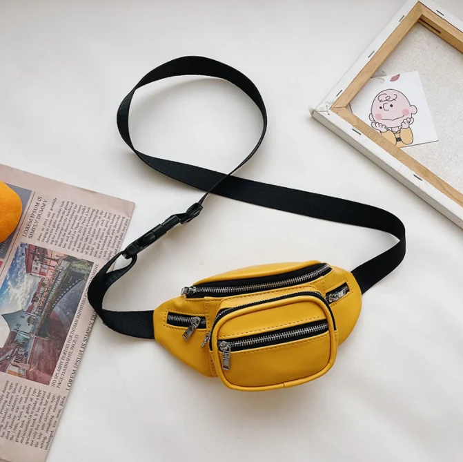 

2022 Fashion Women PU Shoulder Bags Zipper Fanny Chest Belt Purse Bag