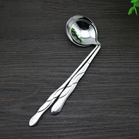 2pcs 4pcs stainless steel long handle tilted head spoon feeding meal spoon learning meal spoon childrens spoon dessert home