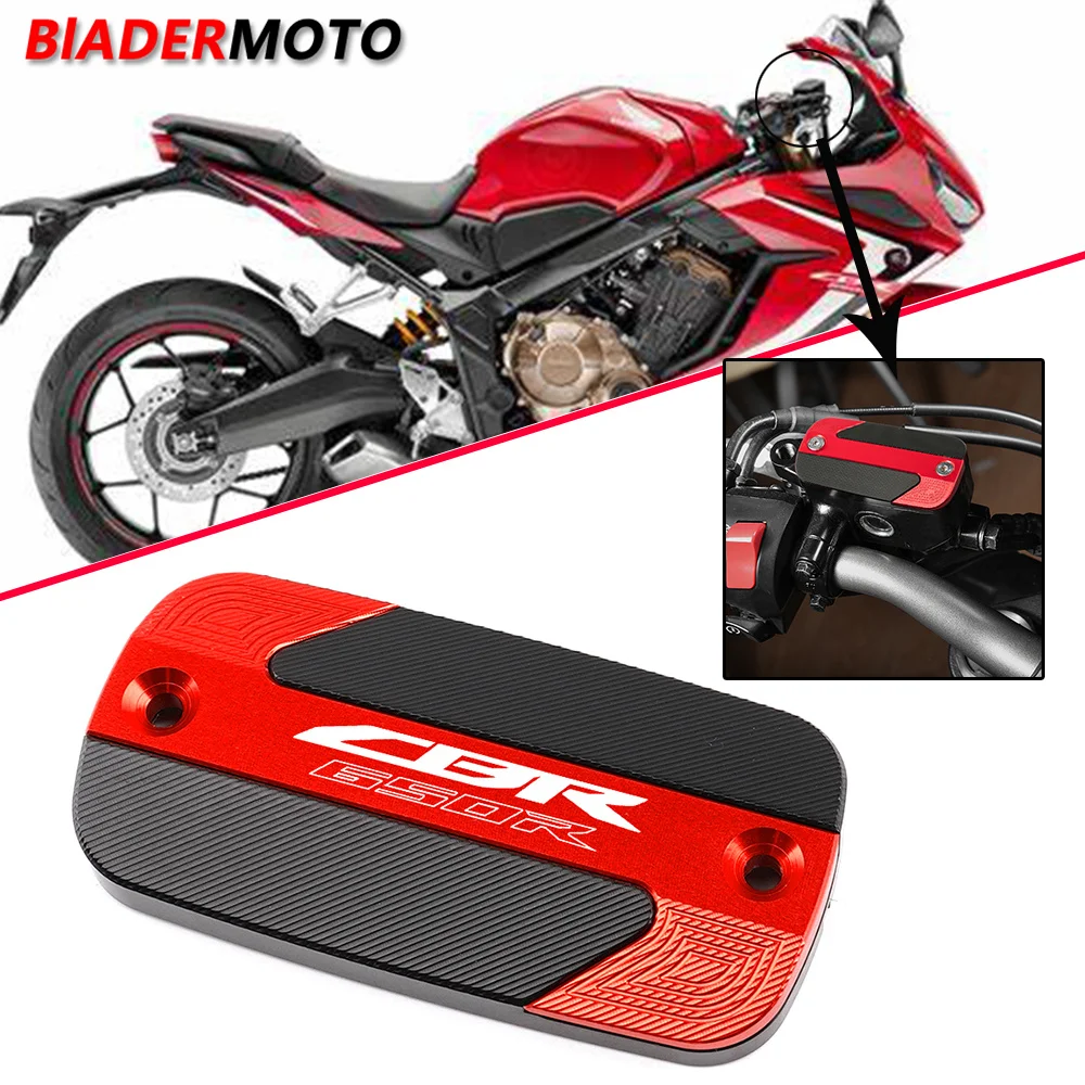 

New For HONDA CBR650R CBR 650R 2019 - 2023 Motorcycle CNC Aluminum Front Brake Fluid Reservoir Tank Oil Cap Cover Cup With LOGO