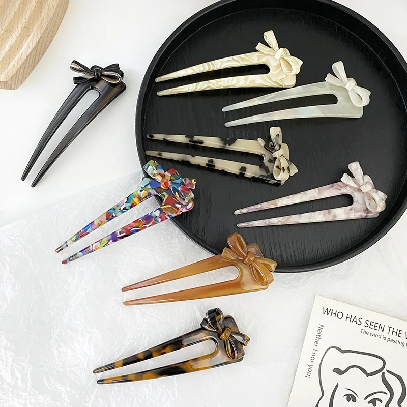 2022 Ins горячая распродажа ретро U-образная шпилька для волос в виде черепахи женщин