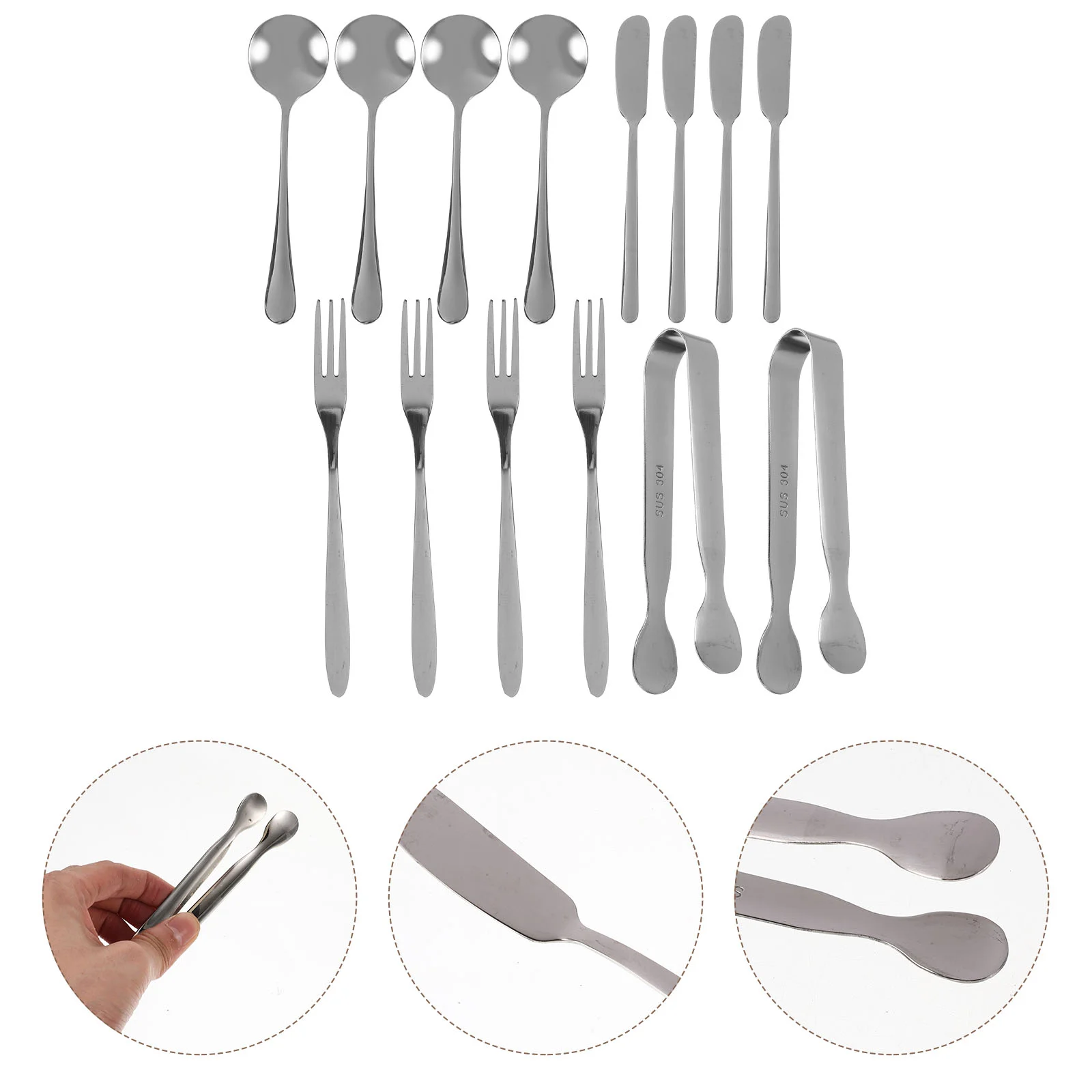 

Cheese Tool Set Flatware Sets Cheese Spreader Necessity Charcuterie Spoons Butter Stainless Steel Mini Tongs