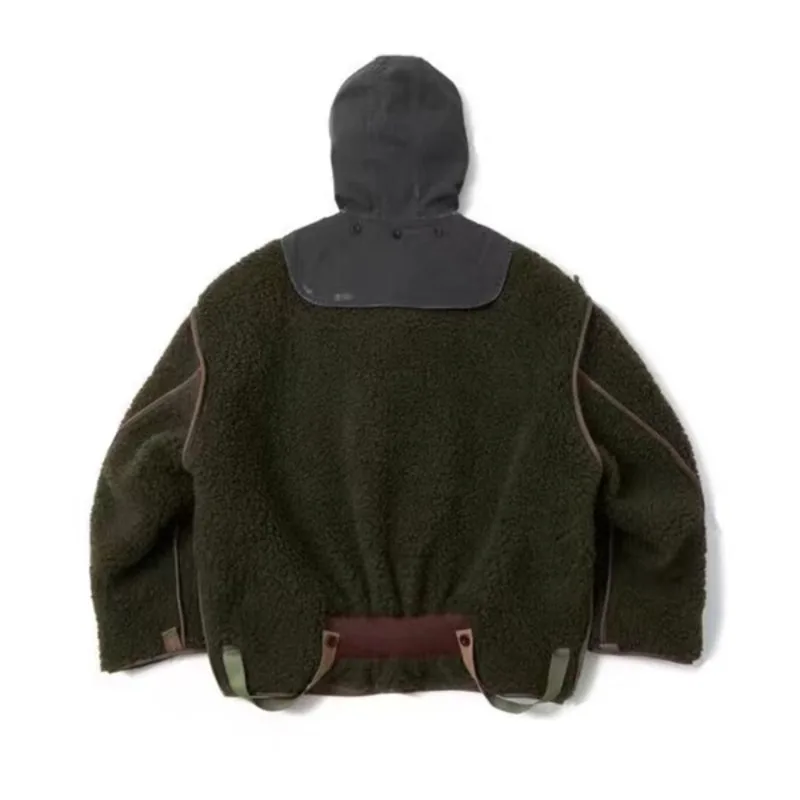 HKSH осень-зима новая мужская флисовая куртка в стиле панк японская съемная шапка с