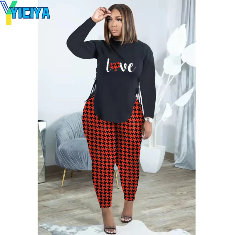 

YICIYA SUIT TRACKSUIT Long Sleeve Shirt Tops And Long Pants 2 PIEC SET Fitness Outfits 2022 Summer Trousers Casual Clothing Met