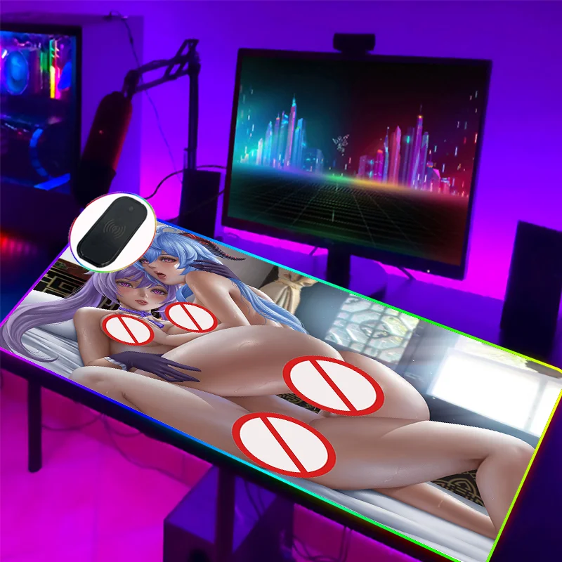 Tapete de mouse para jogo móvel com carregamento sem fio Ultra HD Anime Girl Kawaii Sexy Mousepad pink girl Bunda Grande Mimi Tapete de mouse para jogo móvel com carregamento sem fio Ultra HD Anime Girl Kawaii Sexy Mousepad pink girl Bunda Grande Mimi
