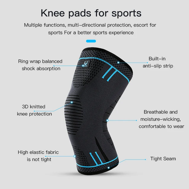 Knee Pads For Men And Women Running Basketball Sports Knee Pads For Mountaineering Non-Slip Knitting Breathable Knee Pads 3