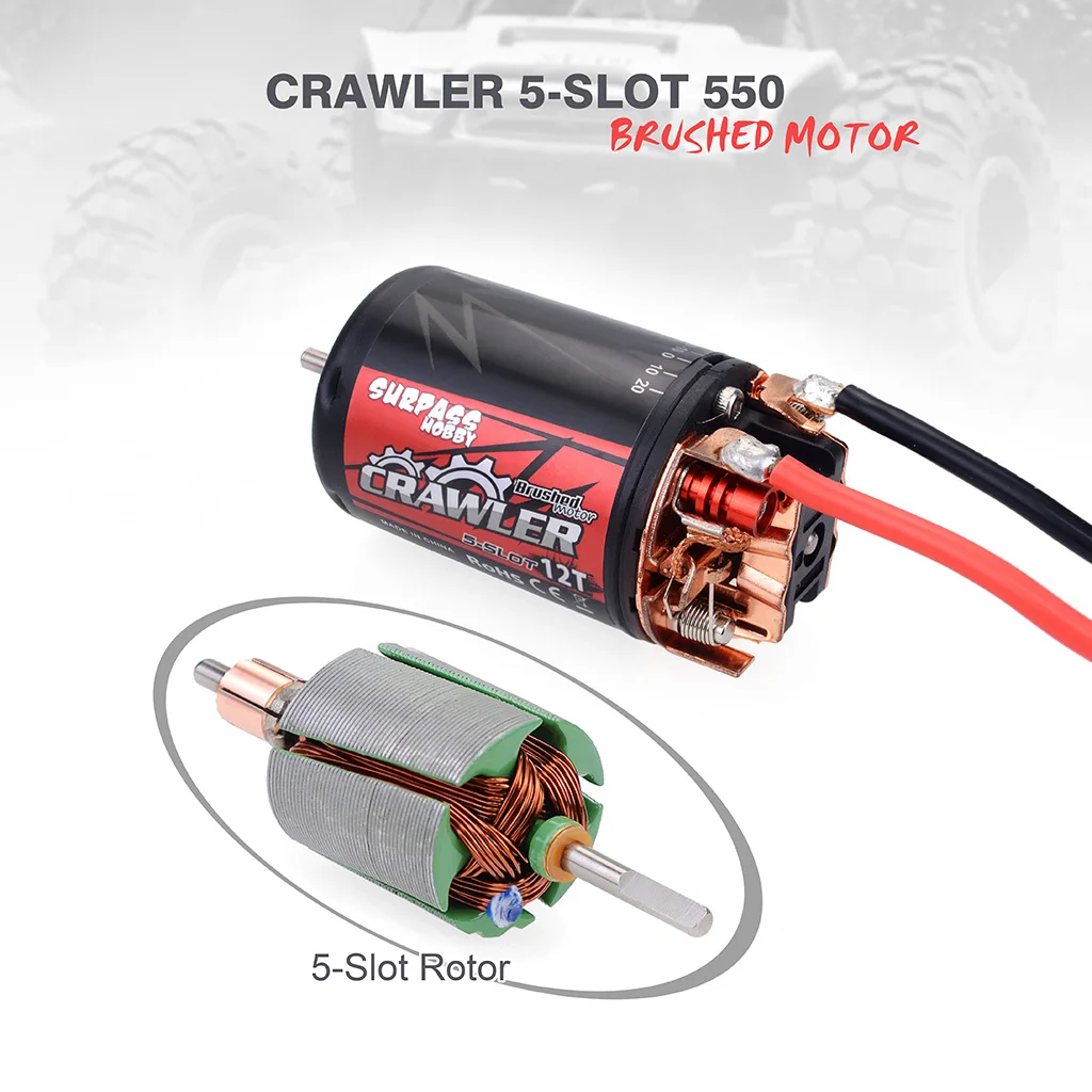 Surpass Hobby Crawler 540 550 щеточный двигатель 5 ячеек для 1/10 Rc Гусеничный грузовик