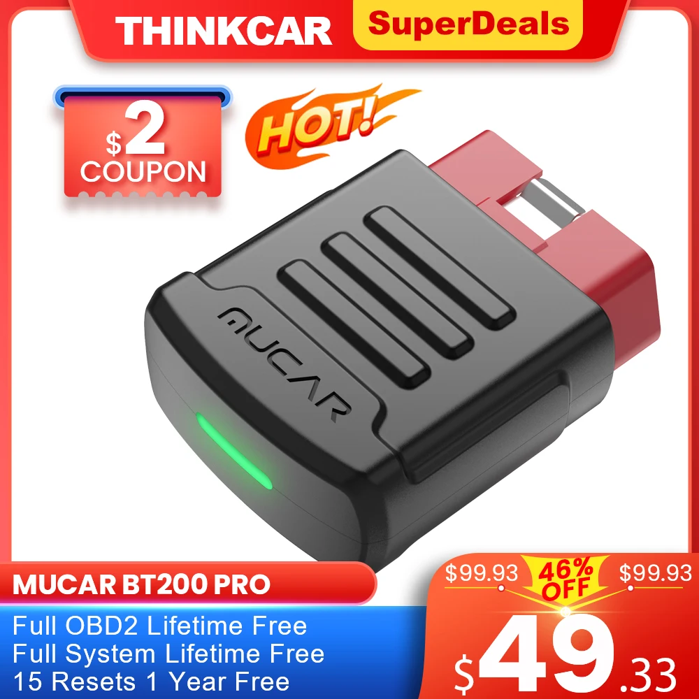 Диагностический сканер MUCAR BT200/BT200 PRO, прибор для диагностики автомобиля, OBD2, Bluetooth, Wi-Fi, для всех автомобилей, прибор для диагностики автомобиля