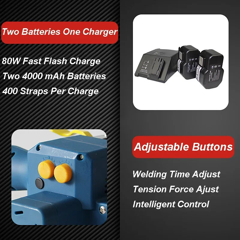 Профессиональный ручной ПЭТ/ПП тяжелый аккумулятор пластик P400 1216 мм