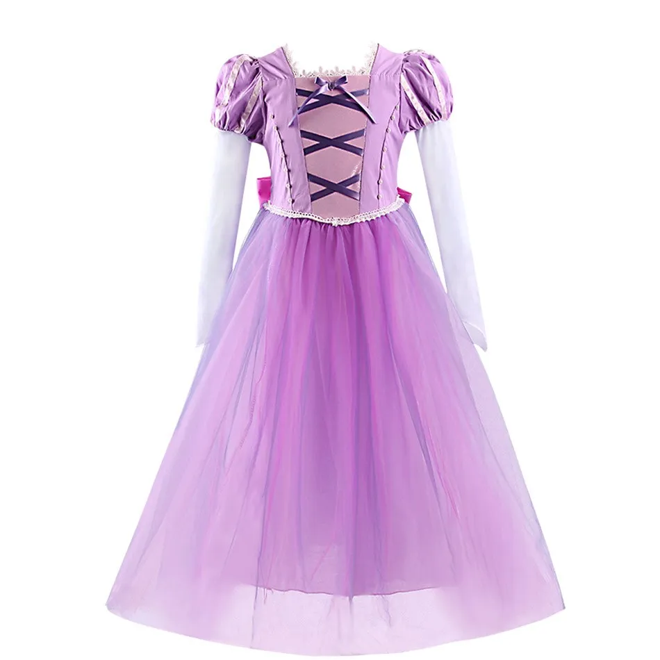 3-10 Years Baby Girl Rapunzel Costume Children Tangled Rapunzel Dress Kids Birthday Party Evening Dress Girl Princess Dress