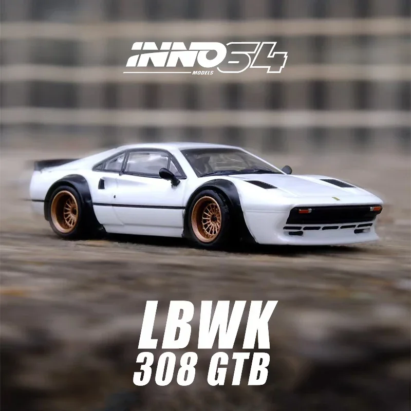INNO 1:64 LBWK 308 GTB Белая литая диорама Коллекция моделей автомобилей Миниатюрные