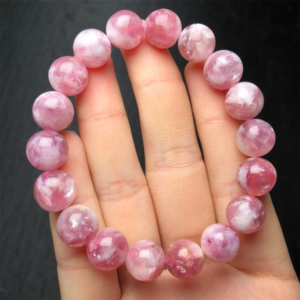 Женский браслет из натурального фиолетового изумруда 11 мм 1 шт.