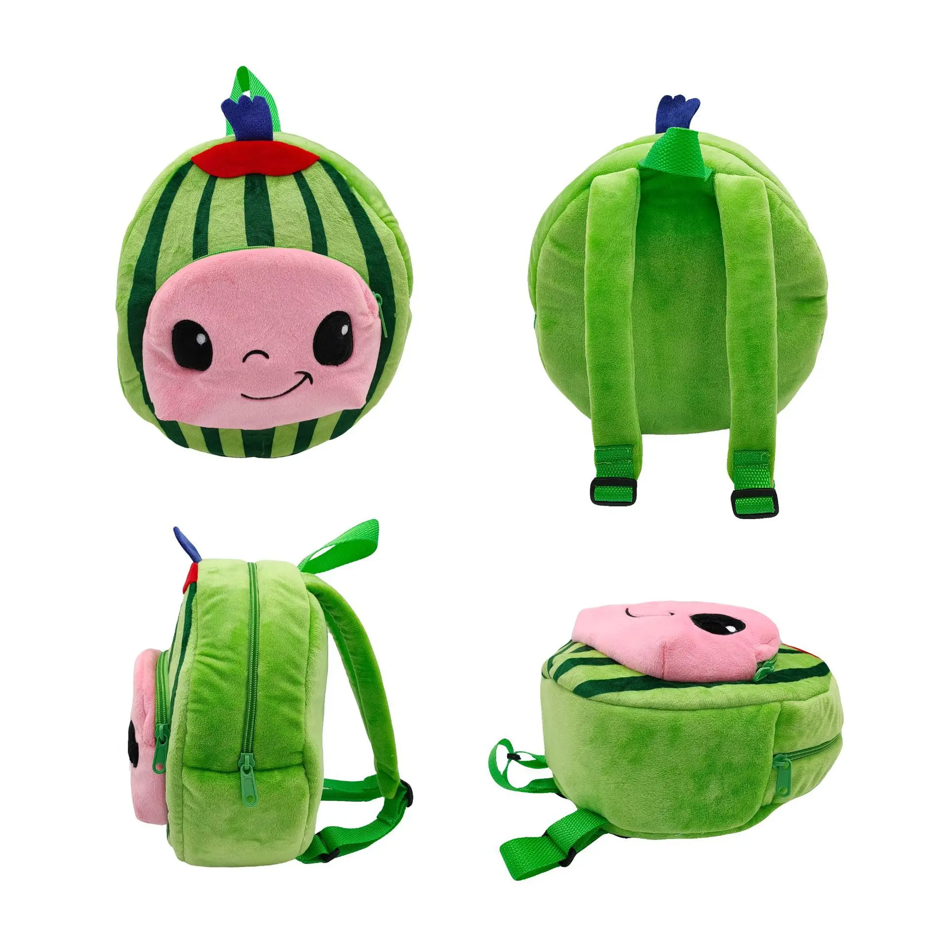 

JoJo's Watermelon Schoolbag Cocomelon Schoolbag Backpack Plush Toy Peripheral Super Cute Children Watermelon Plush School Bag