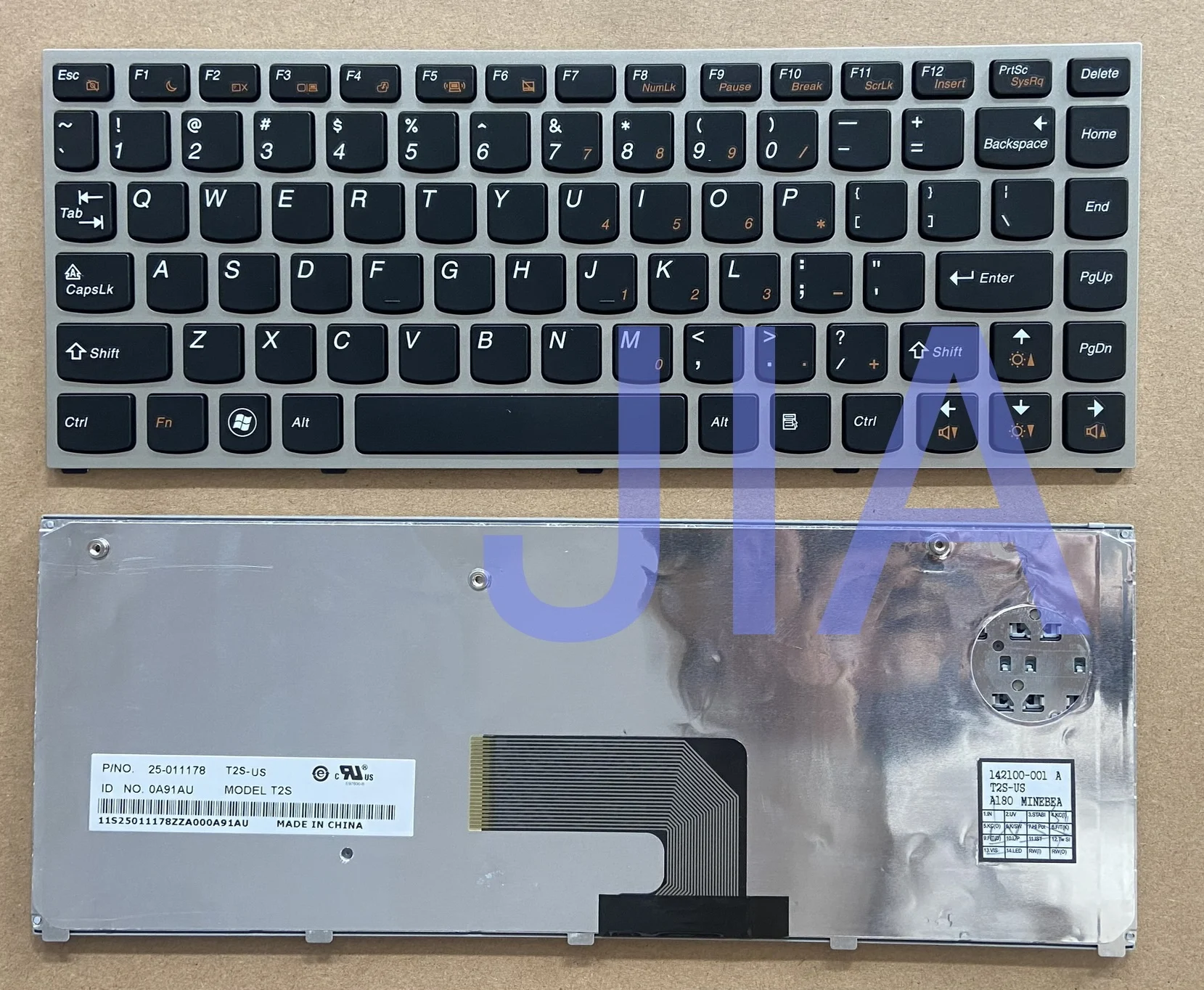 

Keyboard For Lenovo IdeaPad U460 U460A U460S Laptop Black Silver Frame T2S-US 25-011178