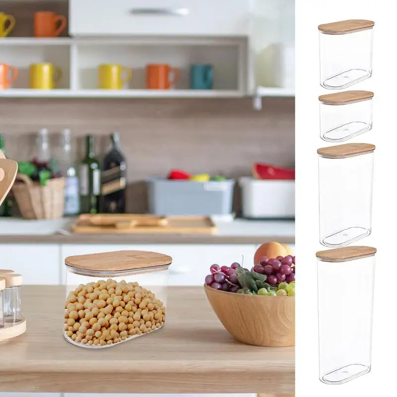 Герметичный контейнер для риса хранения зерен пищевого класса прозрачная